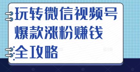 玩转微信视频号爆款涨粉赚钱全攻略，让你快速抓住流量风口，收获红利财富_优优资源网