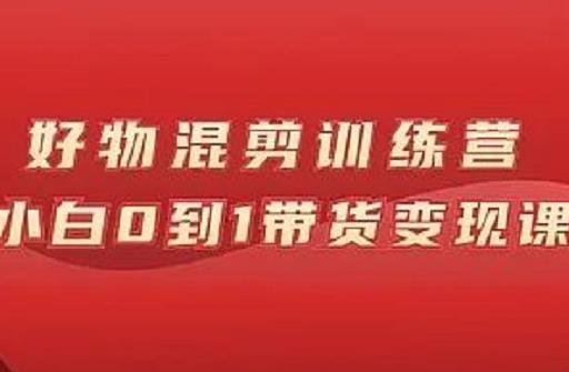 万三好物混剪训练营：小白0到1带货变现课_优优资源网