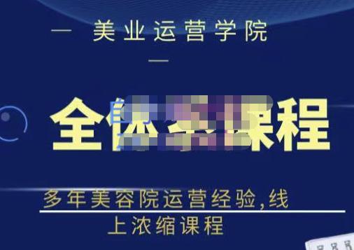 网红美容院全套营销落地课程，多年美容院运营经验，线上浓缩课程_优优资源网