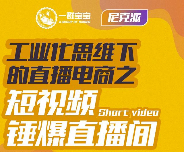 尼克派·工业化思维下的直播电商之短视频锤爆直播间，听话照做执行爆单_优优资源网