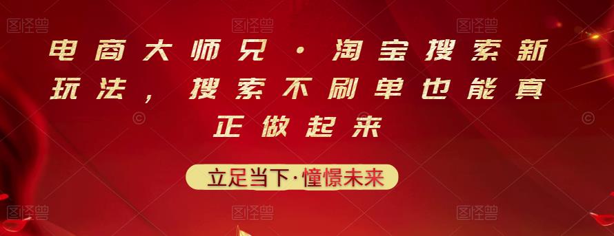 电商大师兄·淘宝搜索新玩法，搜索不刷单也能真正做起来_优优资源网