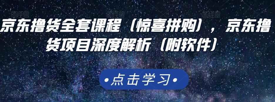 京东撸货全套课程（惊喜拼购），京东撸货项目深度解析（附软件）_优优资源网