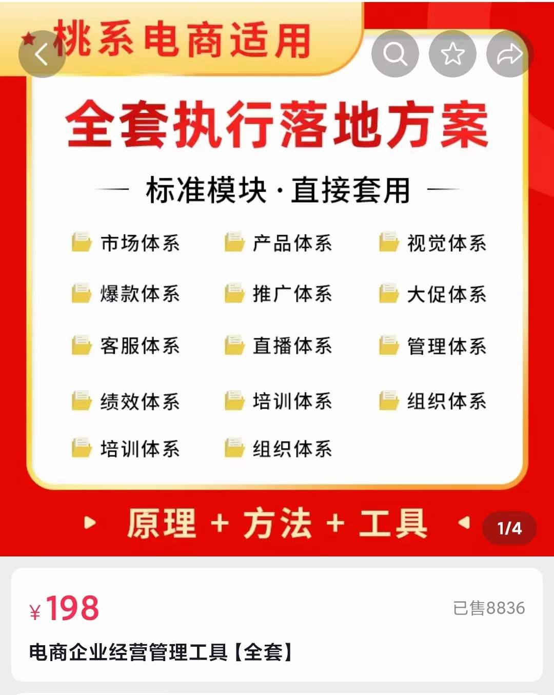 外面卖198·电商企业经营管理工具：全套执行落地方案 标准模块·直接套用_优优资源网