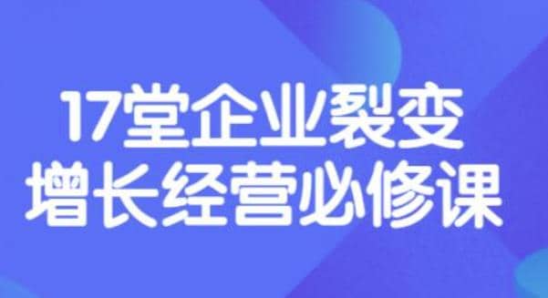 《盈利增长17堂必修课》企业裂变增长的经营智慧，带你了解增长的本质_优优资源网