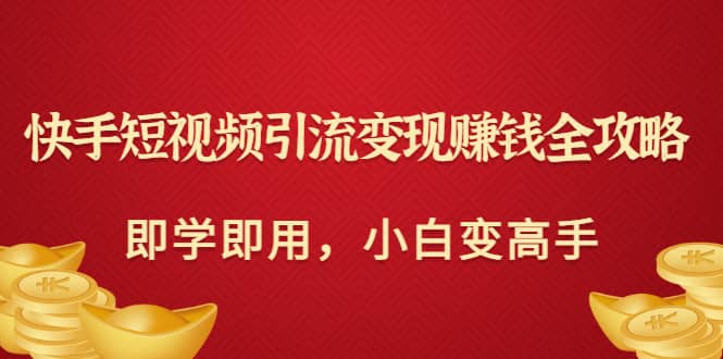 快手短视频引流变现赚钱全攻略：即学即用，小白变高手（价值980元）_优优资源网