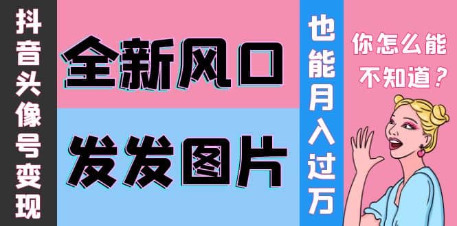 抖音头像号变现0基础教程_优优资源网