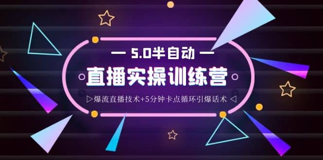 蚂蚁·5.0半自动直播2345打法，半自动爆流直播技术 5分钟卡点循环引爆话术_优优资源网