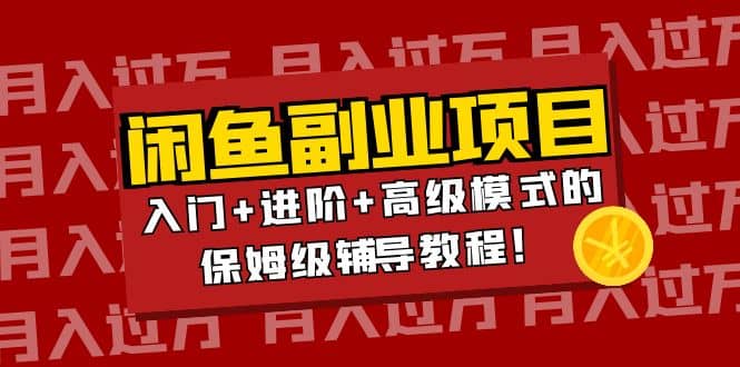 月入过万闲鱼副业项目：入门 进阶 高级模式的保姆级辅导教程_优优资源网