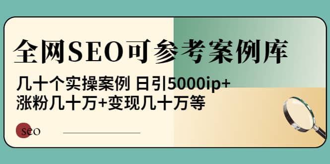 《全网SEO可参考案例库》几十个实操案例_优优资源网