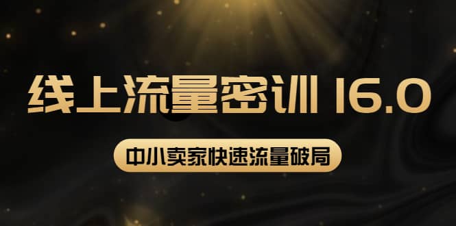 2022秋秋线上流量密训16.0：包含 暴力引流10W 中小卖家流量破局技巧 等等！_优优资源网