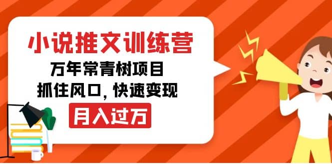 小说推文训练营，万年常青树项目，抓住风口_优优资源网