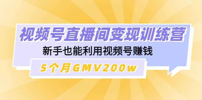 视频号直播间变现训练营_优优资源网