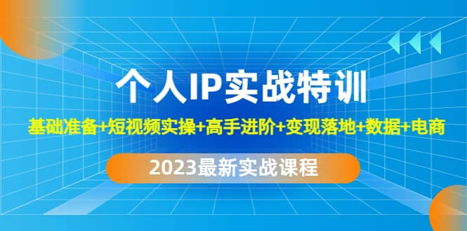 2023个人IP实战特训：基础准备 短视频实操 高手进阶 变现落地 数据 电商_优优资源网