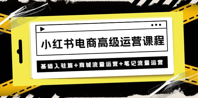 小红书电商高级运营课程：基础入驻篇 商城流量运营 笔记流量运营_优优资源网