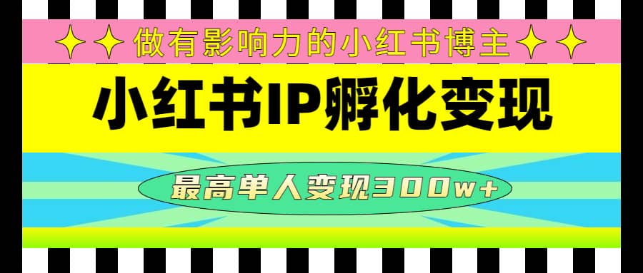 某收费培训-小红书IP孵化变现：做有影响力的小红书博主_优优资源网