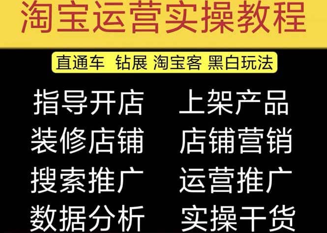 2023淘宝开店教程0基础到高级全套视频网店电商运营培训教学课程（2月更新）_优优资源网