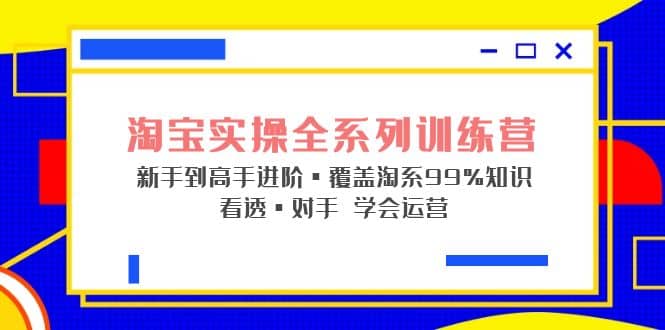 淘宝实操全系列训练营 新手到高手进阶·覆盖·99%知识 看透·对手 学会运营_优优资源网