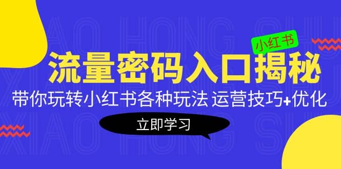 小红书流量密码入口揭秘：带你玩转小红书各种玩法 运营技巧 优化_优优资源网