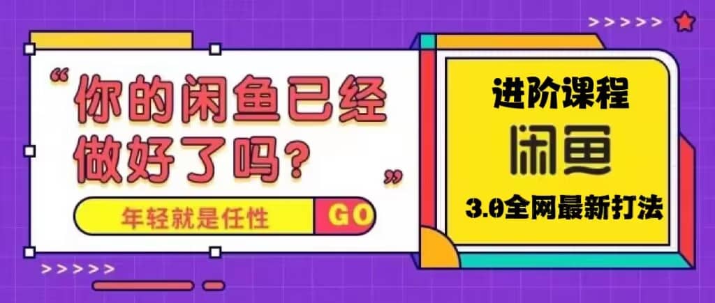 火爆全网的咸鱼玩法进阶课程，咸鱼进阶课程_优优资源网