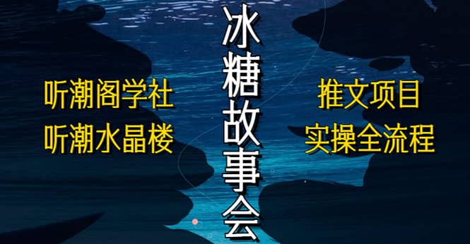 抖音冰糖故事会项目实操，小说推文项目实操全流程，简单粗暴_优优资源网