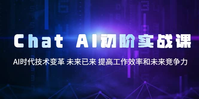 Chat AI初阶实战课，AI时代技术变革 未来已来 提高工作效率和未来竞争力_优优资源网