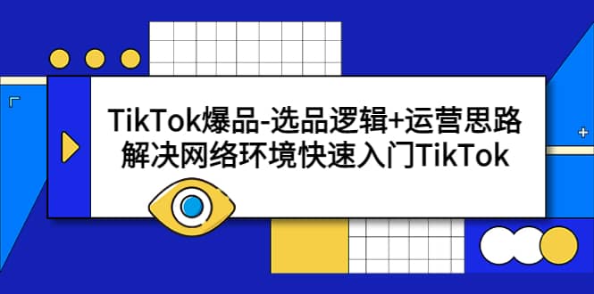 TikTok爆品-选品逻辑 运营思路：解决网络环境快速入门TikTok_优优资源网