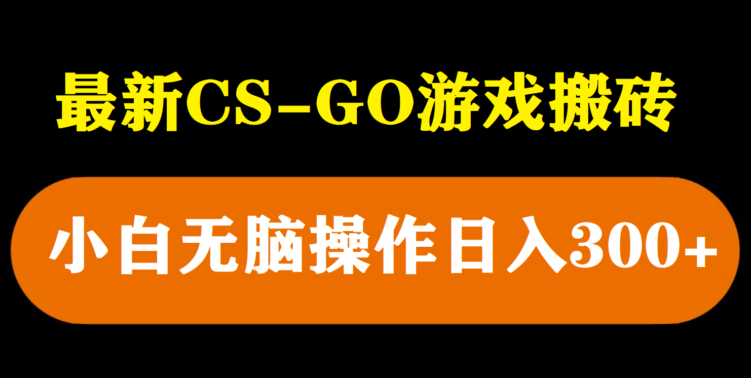 最新csgo游戏搬砖游戏，无需挂机小白无脑也能日入300_优优资源网