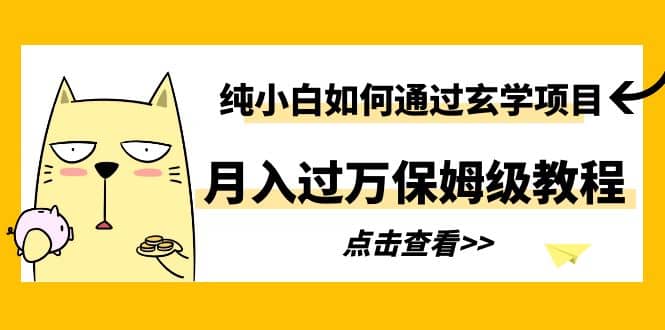 纯小白如何通过玄学项目月入过万保姆级教程_优优资源网