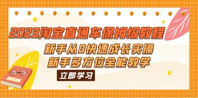 2023淘宝直通车保姆级教程：新手从0快速成长实操，新手多方位全能教学_优优资源网