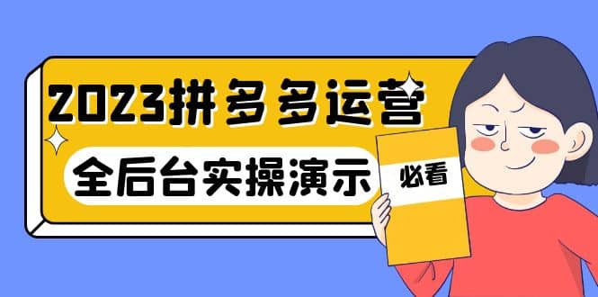 2023拼多多·运营：14节干货实战课，拒绝-口嗨，全后台实操演示_优优资源网