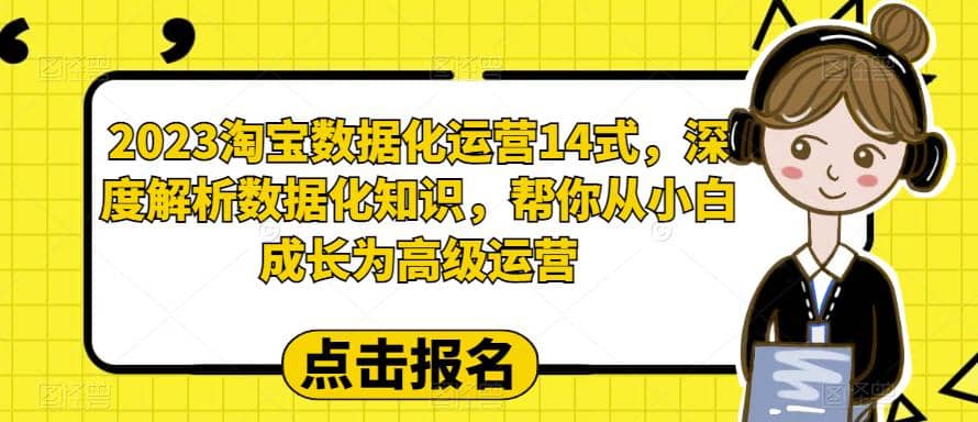 2023淘宝数据化-运营 14式，深度解析数据化知识，帮你从小白成长为高级运营_优优资源网