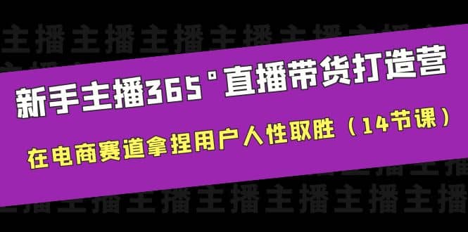 新手主播365°直播带货·打造营，在电商赛道拿捏用户人性取胜（14节课）_优优资源网