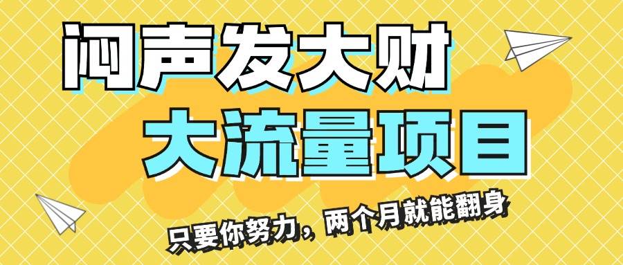 闷声发大财，大流量项目，月收益过3万，只要你努力，两个月就能翻身_优优资源网