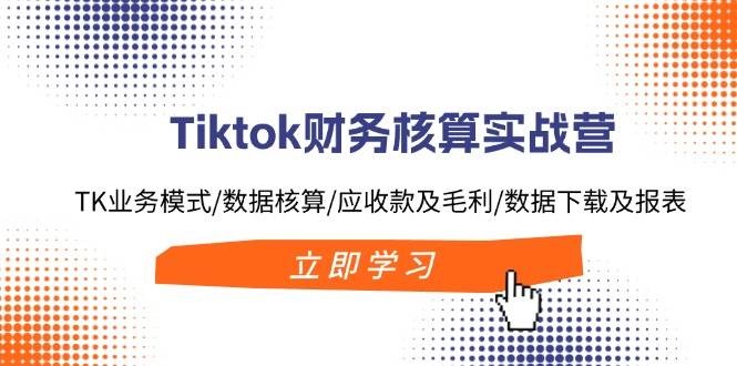 Tiktok财务核算实战营：TK业务模式/数据核算/应收款及毛利/数据下载及报表_优优资源网