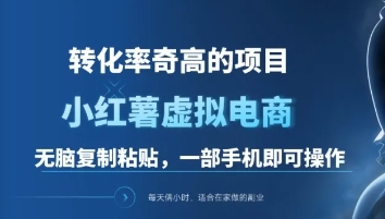 一单49.9，转化率奇高的项目，冷门暴利的小红书虚拟电商_优优资源网