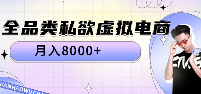 全品类私域虚拟电商，月入8000+_优优资源网