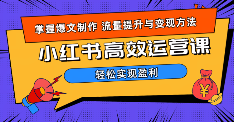 价值980小红书运营操作指南_优优资源网