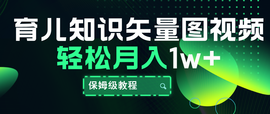 育儿知识矢量图视频，条条爆款，保姆级教程，月入10000+_优优资源网