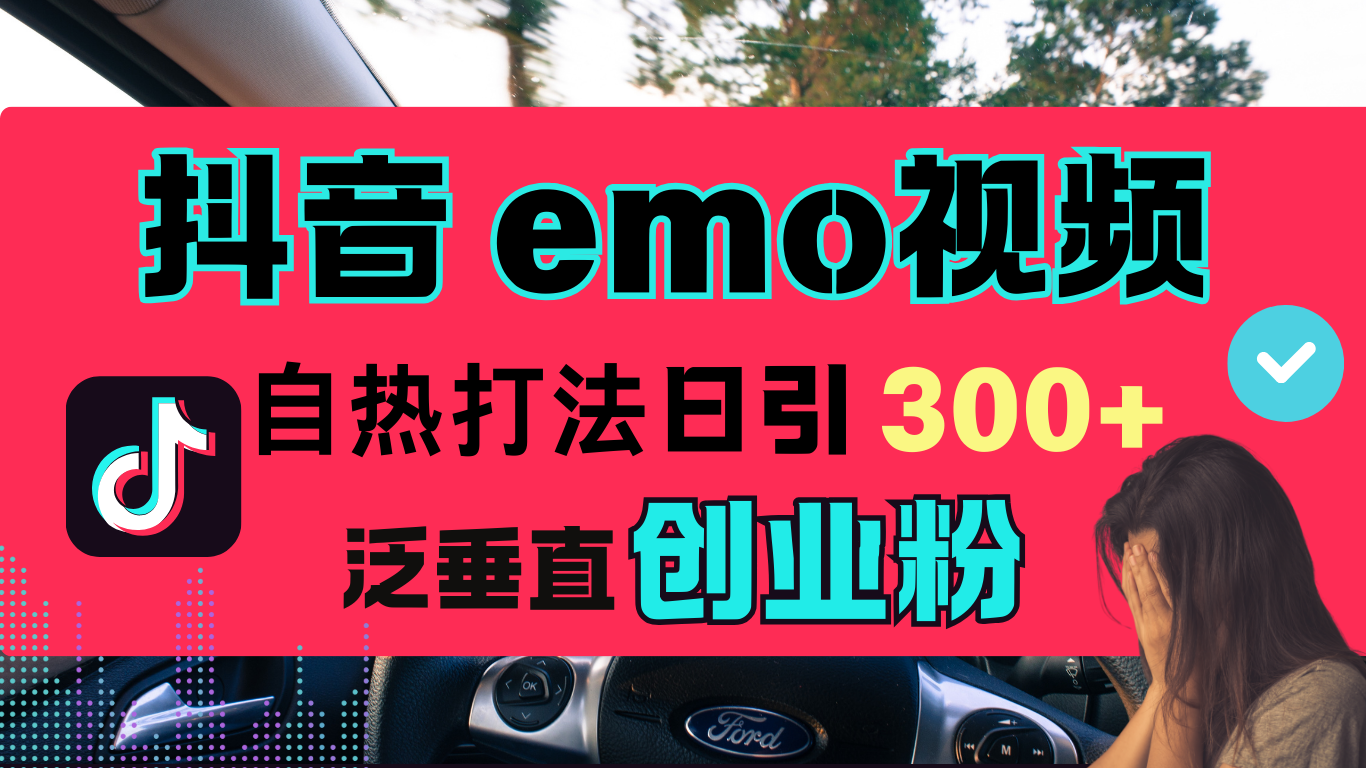 抖音“EMO视频”自热流打法，日引300+泛垂直创业粉_优优资源网