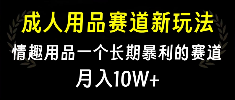 大人用品赛道新玩法，情趣用品一个长期暴利的赛道，月入10W+_优优资源网